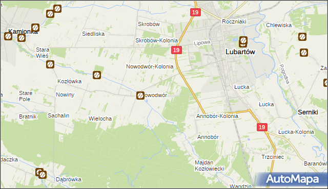 mapa Nowodwór-Piaski, Nowodwór-Piaski na mapie Targeo