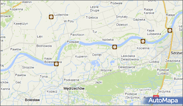 mapa Odmęt gmina Mędrzechów, Odmęt gmina Mędrzechów na mapie Targeo