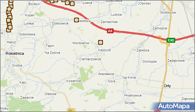 mapa Olszynka gmina Orły, Olszynka gmina Orły na mapie Targeo