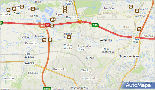 mapa Pogwizdów Nowy, Pogwizdów Nowy na mapie Targeo