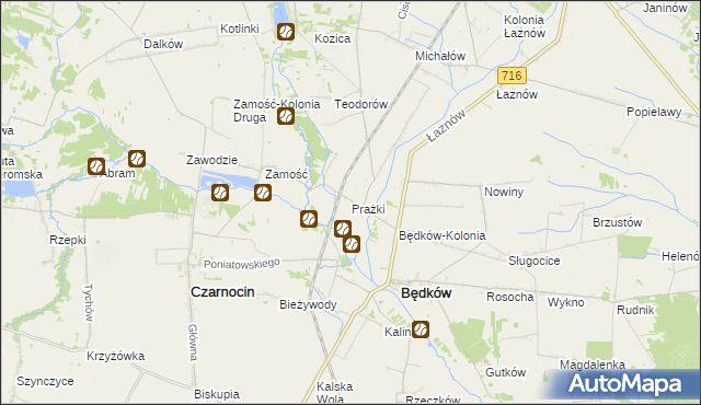 mapa Prażki, Prażki na mapie Targeo