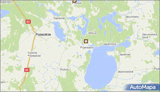 mapa Przerwanki, Przerwanki na mapie Targeo