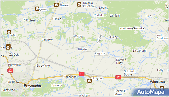 mapa Romualdów gmina Wieniawa, Romualdów gmina Wieniawa na mapie Targeo