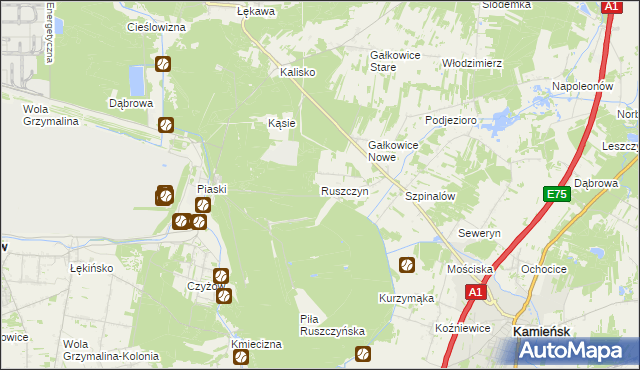 mapa Ruszczyn, Ruszczyn na mapie Targeo