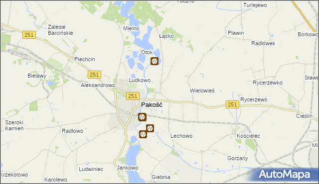mapa Rybitwy gmina Pakość, Rybitwy gmina Pakość na mapie Targeo