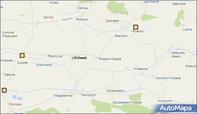 mapa Rzeplin-Osada, Rzeplin-Osada na mapie Targeo