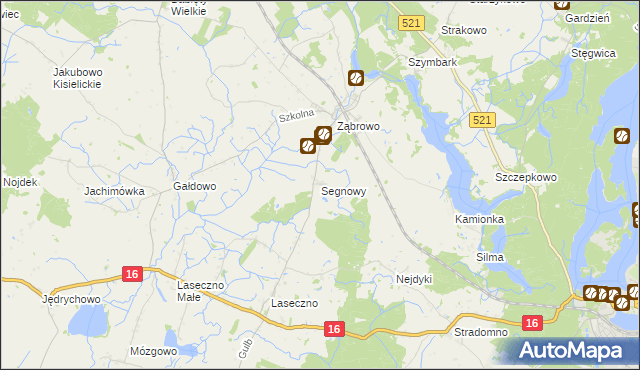 mapa Segnowy, Segnowy na mapie Targeo