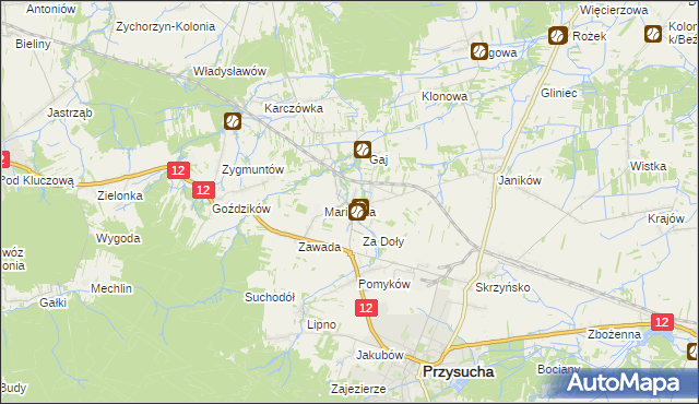 mapa Smogorzów gmina Przysucha, Smogorzów gmina Przysucha na mapie Targeo