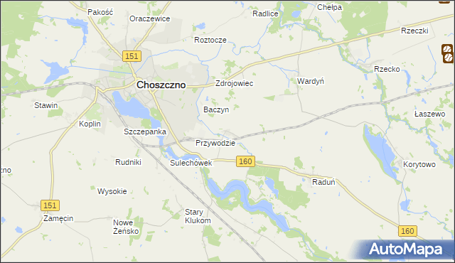 mapa Smoleń gmina Choszczno, Smoleń gmina Choszczno na mapie Targeo