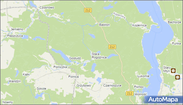 mapa Stara Rogoźnica, Stara Rogoźnica na mapie Targeo