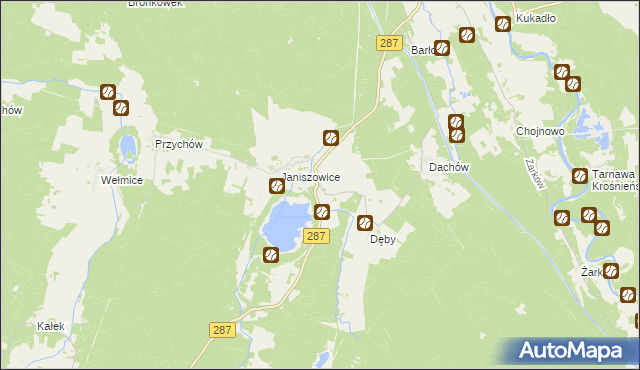 mapa Strużka gmina Bobrowice, Strużka gmina Bobrowice na mapie Targeo