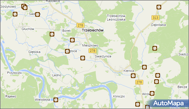 mapa Swarzynice, Swarzynice na mapie Targeo