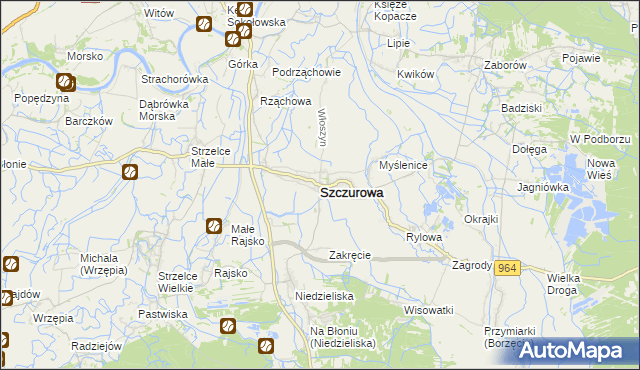 mapa Szczurowa, Szczurowa na mapie Targeo