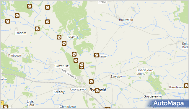 mapa Tłukawy, Tłukawy na mapie Targeo