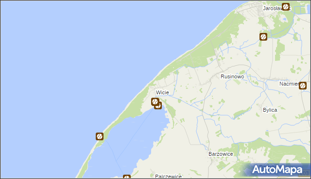 mapa Wicie gmina Darłowo, Wicie gmina Darłowo na mapie Targeo