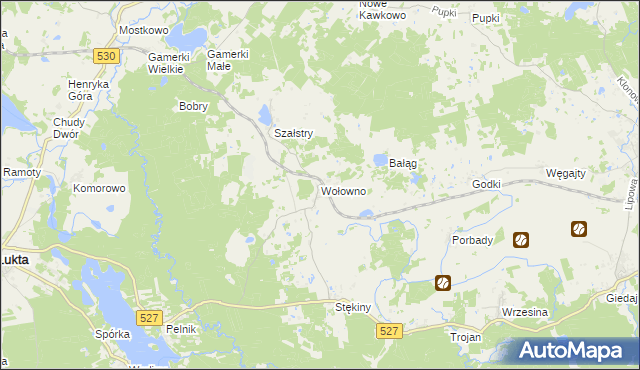 mapa Wołowno, Wołowno na mapie Targeo