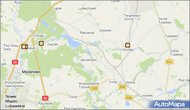 mapa Zajączkowo gmina Grodziczno, Zajączkowo gmina Grodziczno na mapie Targeo