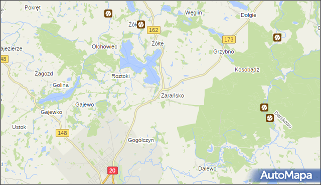 mapa Zarańsko, Zarańsko na mapie Targeo
