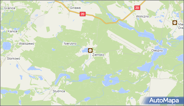 mapa Ziemsko, Ziemsko na mapie Targeo