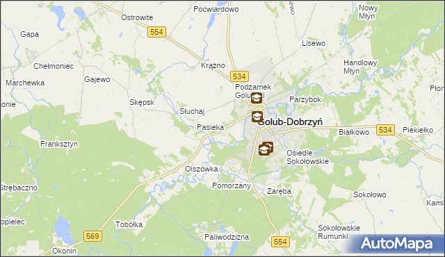 mapa Antoniewo gmina Golub-Dobrzyń, Antoniewo gmina Golub-Dobrzyń na mapie Targeo