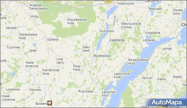 mapa Borzestowo, Borzestowo na mapie Targeo
