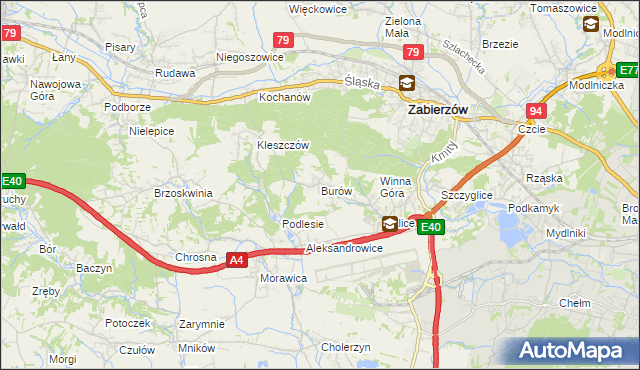 mapa Burów, Burów na mapie Targeo