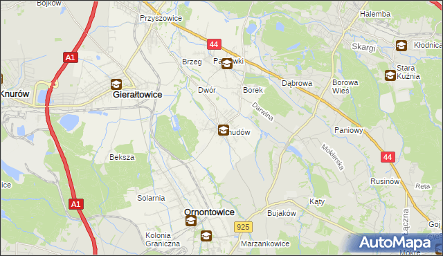 mapa Chudów, Chudów na mapie Targeo