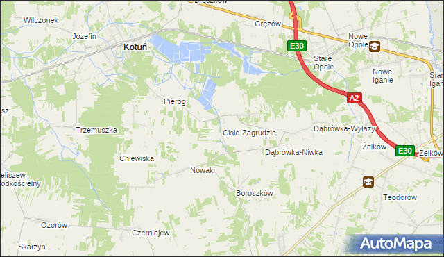 mapa Cisie-Zagrudzie, Cisie-Zagrudzie na mapie Targeo