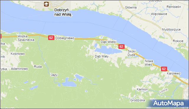 mapa Dąb Mały, Dąb Mały na mapie Targeo