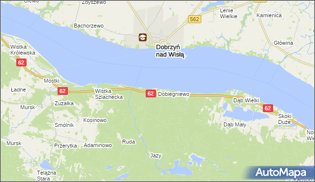 mapa Dobiegniewo, Dobiegniewo na mapie Targeo