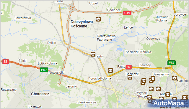 mapa Fasty, Fasty na mapie Targeo