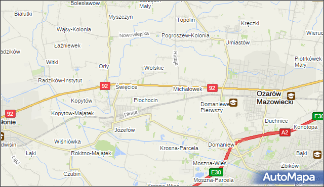 mapa Gołaszew, Gołaszew na mapie Targeo