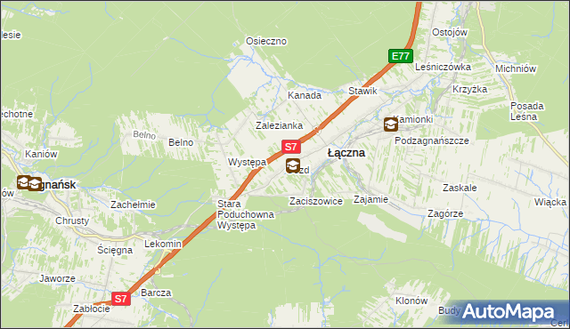 mapa Gózd gmina Łączna, Gózd gmina Łączna na mapie Targeo