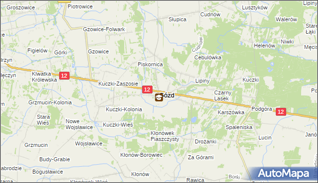 mapa Gózd powiat radomski, Gózd powiat radomski na mapie Targeo