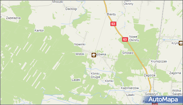 mapa Gręzówka, Gręzówka na mapie Targeo