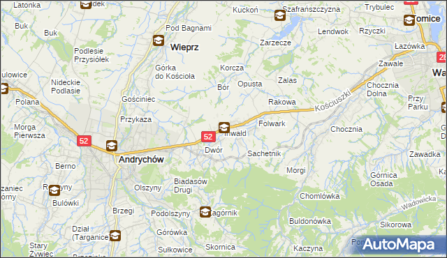mapa Inwałd, Inwałd na mapie Targeo