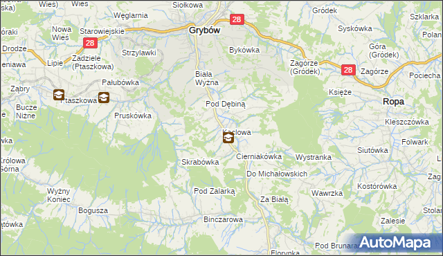 mapa Kąclowa, Kąclowa na mapie Targeo