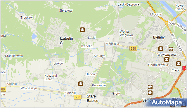 mapa Klaudyn, Klaudyn na mapie Targeo