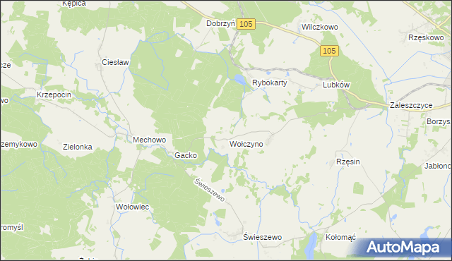 mapa Krakowice, Krakowice na mapie Targeo