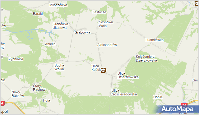 mapa Księżomierz-Kolonia, Księżomierz-Kolonia na mapie Targeo