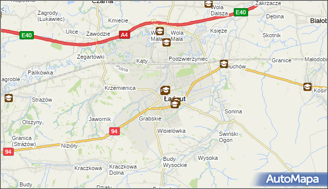 mapa Łańcut, Łańcut na mapie Targeo