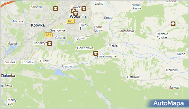 mapa Leśniakowizna, Leśniakowizna na mapie Targeo