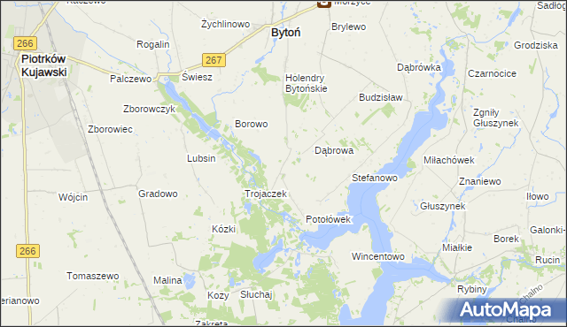 mapa Ludwikowo gmina Bytoń, Ludwikowo gmina Bytoń na mapie Targeo