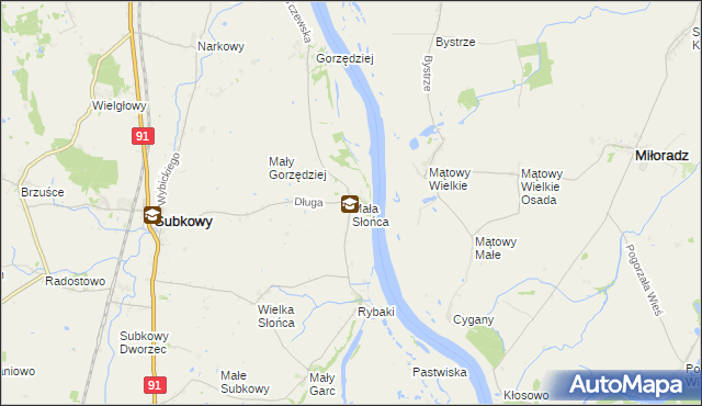 mapa Mała Słońca, Mała Słońca na mapie Targeo