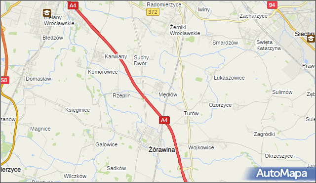 mapa Mędłów, Mędłów na mapie Targeo