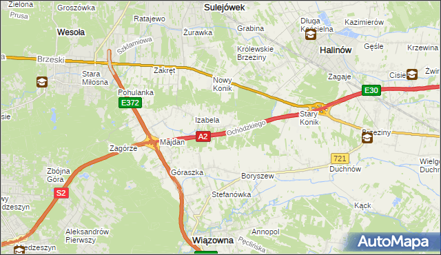 mapa Michałówek gmina Wiązowna, Michałówek gmina Wiązowna na mapie Targeo