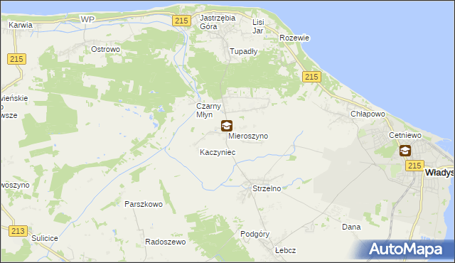 mapa Mieroszyno, Mieroszyno na mapie Targeo