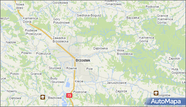 mapa Nawsie Brzosteckie, Nawsie Brzosteckie na mapie Targeo