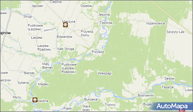 mapa Ogroble, Ogroble na mapie Targeo