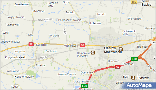 mapa Ołtarzew, Ołtarzew na mapie Targeo